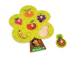 Janod 07061 - Puzzle Fruchtbaum aus Holz, 6 Teile