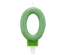 amscan 9900760 7,6 cm Glitzer Zahl 0 Geburtstag Kerze
