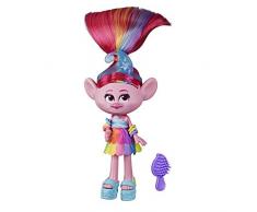 DreamWorks Trolls Glamour Poppy Fashion Puppe mit Kleid, Schuhen und mehr, inspiriert vom Film Trolls World Tour, Spielzeug für Mädchen ab 4 Jahren