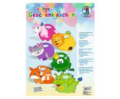 Ursus 28070099 - Geschenktaschen in Tiermotiven, 6 verschiedene Motive, ca. 17 x 24 x 4,8 cm