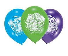 Amscan - 450302 - 6er-Packung Luftballons aus Latex, Motiv: Ninja Turtles, 23 cm