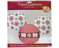 Amscan International 241322 24 cm Weihnachten Papier Laternen