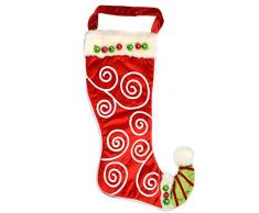 Gifts 4 All Occasions Limited SHATCHI-867 Deluxe Weihnachtsstrumpf mit Glocken und Sequenz, mehrfarbig