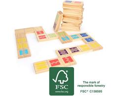 Small Foot 12032 Domino XXL Active aus FSC 100%-zertifiziertem Holz, Outdoor-Spiel für Erwachsene und Kinder ab 3 Spielzeug, Mehrfarbig