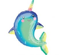 Amscan 3847701 Folienballon Supershape Happy Wal, Mehrfarbig