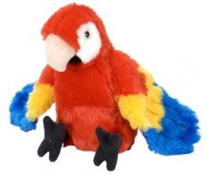 Wild Republic 12293 Plüsch Roter Ara, Papagei, Cuddlekins Kuscheltier, Plüschtier, 20 cm