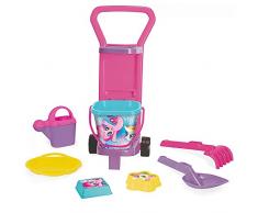 Wader 76270 Sandspielzeug My Little Pony mit Caddy, Eimer, Wasserkanne, Sieb, Schaufel, Rechen und 2 Sandformen, 8 teilig, bunt