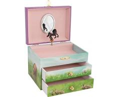 Unbekannt Spieluhr Pferd mit Schubladen