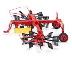 SIKU 2451, Fella Schwader, 1:32, Metall/Kunststoff, Rot, Bewegliche und abklappbare Kreisel
