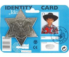Ideal J.G.Schrödel Sheriff-Stern antik: für Cowboy-Kostüme, Fasching, auf Karte, grau (711 0778)