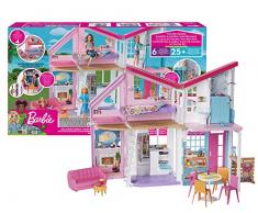 Barbie FXG57 - Malibu Haus Puppenhaus 60 cm breit mit +25 Zubehörteile, Puppen Spielzeug ab 3 Jahren