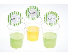 Givi Itali Streifen Tasse oder Glas Marker (12 Stück) – Lime