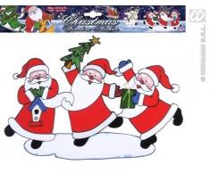 Fensteraufkleber, Motiv Weihnachtsmann, 4 Stück