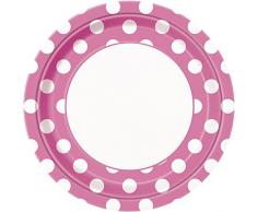 Unique Party Supplies Polka Dot Partyteller, 8 Stück