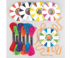 Baker Ross AV207 Freundschaftsarmbänder zum Basteln und Tragen – Kreatives Bastelset für Kinder zum Selbergestalten und Verschenken (4 Stück), Sortiert, 9,5 cm, 4 Pack