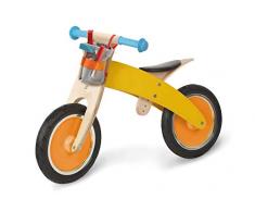 Pinolino Laufrad Bill, aus Holz, unplattbare Bereifung, umbaubar vom Chopper zum Laufrad, mit Lenkertasche und Werkzeug, ab 2 Jahren, bunt