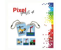Pracht Creatives Hobby P90023-00505 - Pixel Spaß Bastelset 4, für 2 Medaillons, Schlüsselanhänger, für Kinder, Jungen und Mädchen, ideal als kleines Geschenk, Mitgebsel, für den Kindergeburtstag