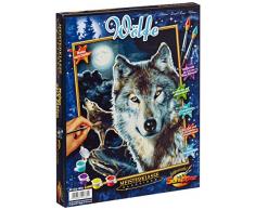 Schipper 609240660 - Malen nach Zahlen - Wölfe - Bilder malen für Erwachsene, inklusive Pinsel und Acrylfarben, 24 x 30 cm