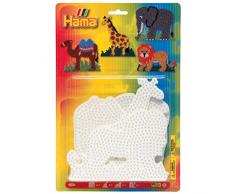 Hama 4554 - Blisterpackung große Stiftplatten, Elefant, Giraffe, Löwe, Kamel, 4 Stück