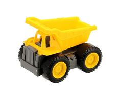 Bieco 19560117 Kipper, Spielzeugkipper für Sandkasten und Zuhause, Kipplaster zum Schieben und Beladen, Muldenkipper für Kinder ab 12m+, gelb