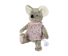 Sterntaler Spieluhr, Stofftier Maus Mabel, Austauschbares Spielwerk, Größe: L, Mehrfarbig/Grau