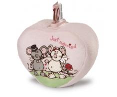 Nici 36760 - Bedruckt und herzförmige Spardose Mauspärchen, Plüsch, 13 x 7 x 11.5 cm