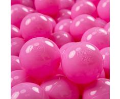KiddyMoon 200 ∅ 7Cm Kinder Bälle Spielbälle Für Bällebad Baby Einfarbige Plastikbälle Made In EU, Pink