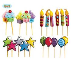 Guirca Fiestas GUI32040 - Blister Pack: 5 Verschiedene Kerzen