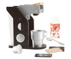 KidKraft 63379 Spielset Kaffee Spielzeug-Set mit Kaffeemaschine, Espressofarben