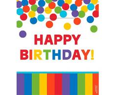 Amscan 370238 Colorful Small Loot Bags Party Décor Partytüten Primary Rainbow, plastik, mehrfarbig