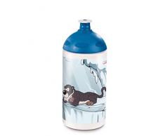 Nici 45463 Trinkflasche, Stone Age Friends, 0,5l, blau/weiß