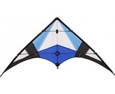 Ecoline 10216212 - Rookie Aqua Lenkdrachen Zweileiner, ab 8 Jahren, 60x120cm, inkl. 20kp Polyesterschnüre 2x25m auf Spulen, 3-5 Beaufort