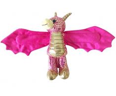 Wild Republic Huggers Schnapparmband Kuscheltier, Plüschtier, Goldener Drache 20 cm