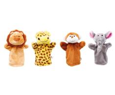 Small Foot 4647 Handpuppen Zootiere, 4er Set