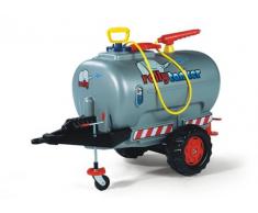 Rolly Toys 122776 Anhänger Tanker, befüllbar, Stützrad mit Kurbel, inklusive Pumpe mit Spritze und Auslaufhahn (max. Befüllung 30L, Gewicht Leer 4,7 kg, Farbe Silber)