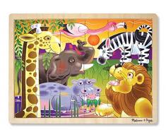 Afrikanische Prärie Holzpuzzle - 24 Teile