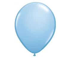 Folat Einfarbige metallic Luftballons hellblau 100er Pack