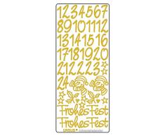 Ursus 593000103 - Kreativ Sticker, Adventskalender, 5 Blatt, gold