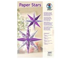 Ursus 22580099 Faltpapier, Motivpapier, Bastelpapier, Weihnachtsstern, Lila