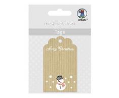 Ursus 56710013 - Geschenkanhänger Schneemann, 8 Stück