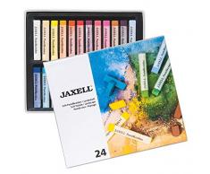 Honsell 47645 Jaxell Soft Pastellkreiden als 24er Themen Set Landschaft, satte Farben, für flächiges und präzises Arbeiten, für Künstler, Hobbymaler, Schule, Kunstunterricht, Ausbildung, bunt