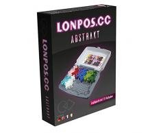LONPOS 56118 Abstrakt Logikspiel, für 1 Spieler ab 6 Jahren, Spielsteine im Farbklecksformat, bunt