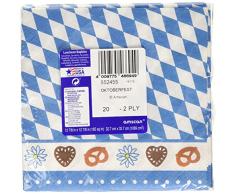 Amscan International Bayerische Servietten, 33 cm (Blau / Weiß)