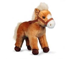 Animigos Plüschtier Pferd mit Zaumzeug, Stofftier im realistischen Design, kuschelig weich, ca. 27cm groß