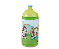 Nici 42956 Trinkflasche Bär Criz Lee und Igel Hedda und Henny, 19,5 cm, bunt, Füllvolumen 500 ml