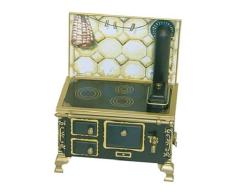 Rülke Holzspielzeug 22115 Puppenhauszubehör, schwarz, beige