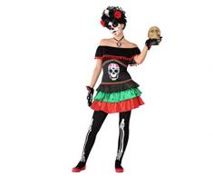Atosa-61243 Atosa-61243 Skelett-Kostüm für Mädchen, Halloween, Damen, 61243, mehrfarbig, Junge