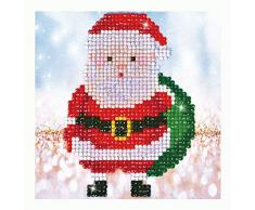 Pracht Creatives Hobby DD2-029 - Diamond Dotz Weihnachtsmann, funkelndes Diamantbild zum Selbstgestalten, ca. 13,5 x 13,5 cm groß, Malen mit Diamanten, ideal für Anfänger