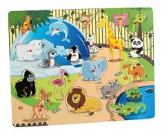 Happy People 60315 Zoo Holzpuzzle, Mehrfarbig