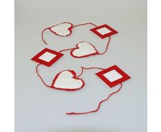 Deko AS GmbH L 96114 Girlande Herz und Fotorahmen 7,5 x 7 cm / 6,5 x 6,5 cm 10 Stück